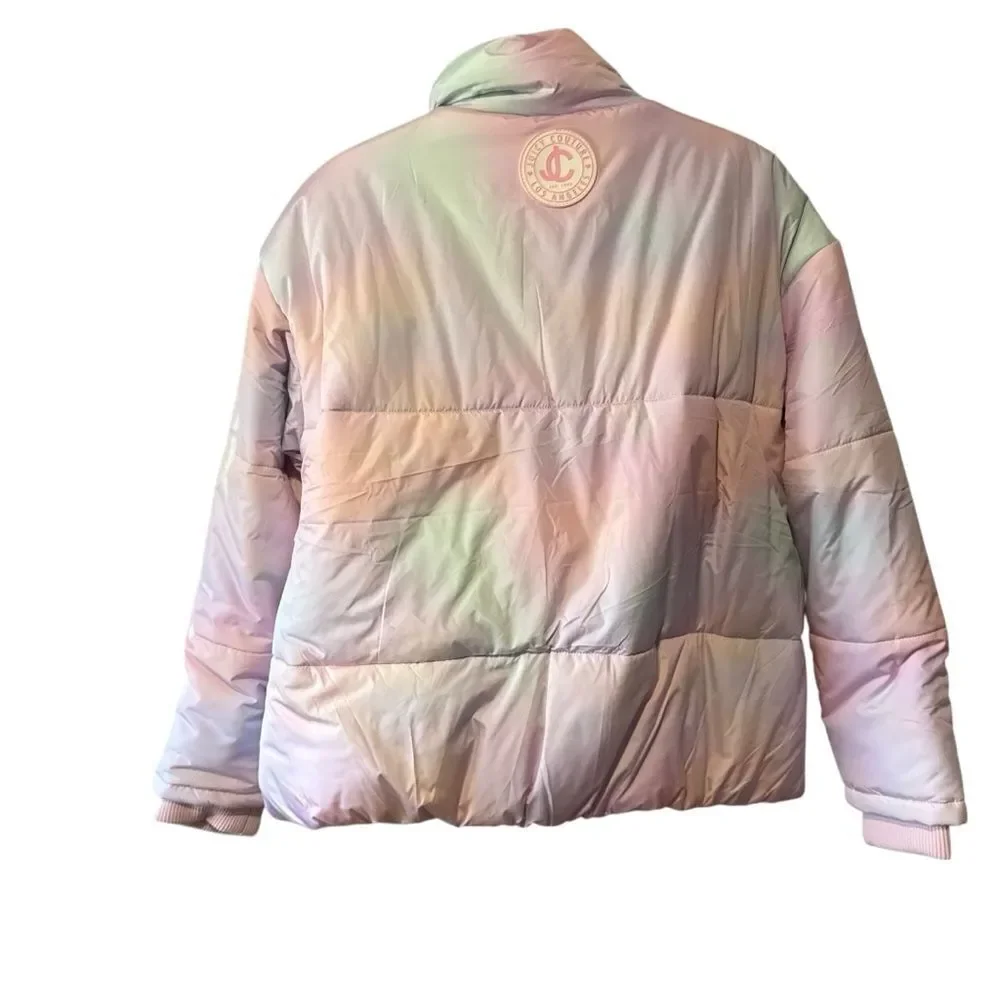 Revolve Juicy Couture Avalon Cotton Candy Tie Dye Pastel Puffer Jacket Size M